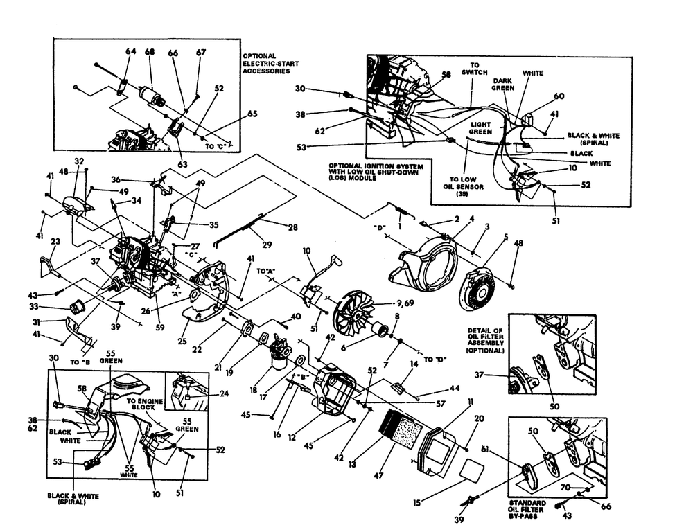 Engine Diagram and Parts List for 9765-0-MC  Briggs and Stratton Pressure Washer